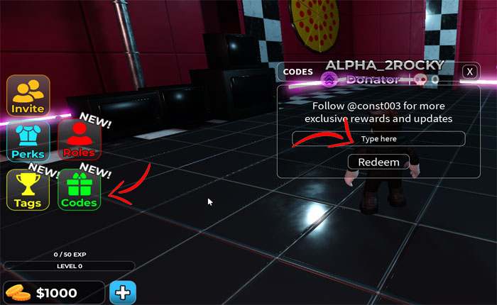 Códigos de fiesta de pizza Fnaf