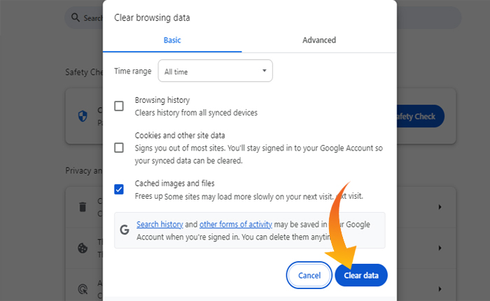 Error de gravedad de Google