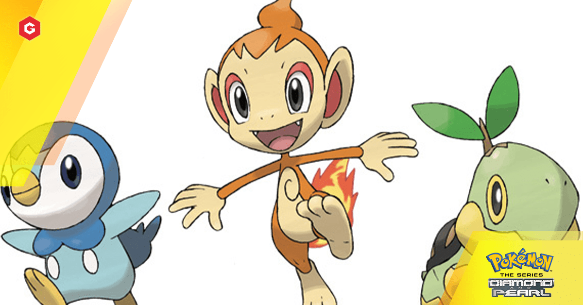 Arrancadores Pokémon Diamante y Perla: Turtwig, Chimchar y Piplup