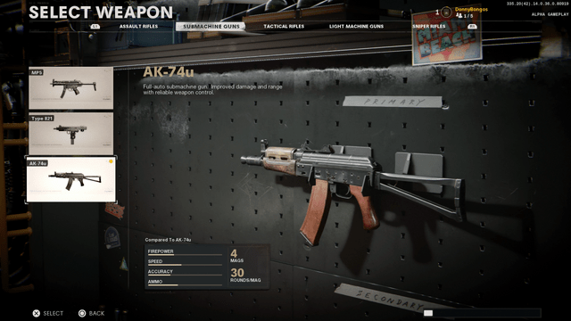 Black Ops Guerra Fría AK74u