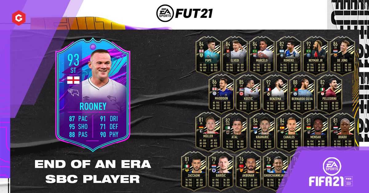 FIFA 21: Wayne Rooney End Of An Era SBC La solución más barata para Xbox One, PS4, Xbox Series X, PS5 y PC