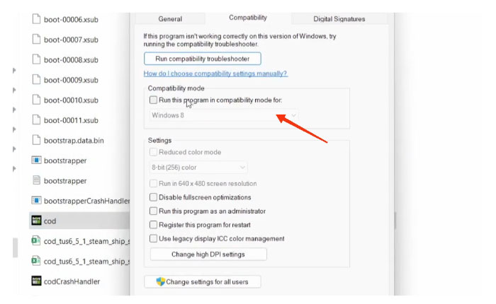 Error de sistema operativo no compatible 