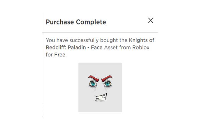 Compra de cara gratuita de Roblox completa