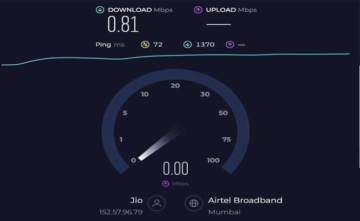 Verificar la velocidad de Internet 