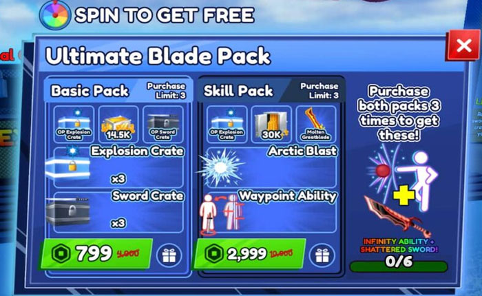 Blade Ball libre infinito