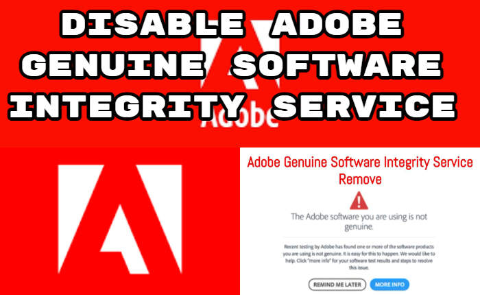 Deshabilitar el servicio de integridad del software original de Adobe