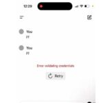 ChatGPT Error Validating Credentials