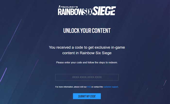 Códigos de Rainbow Six Siege