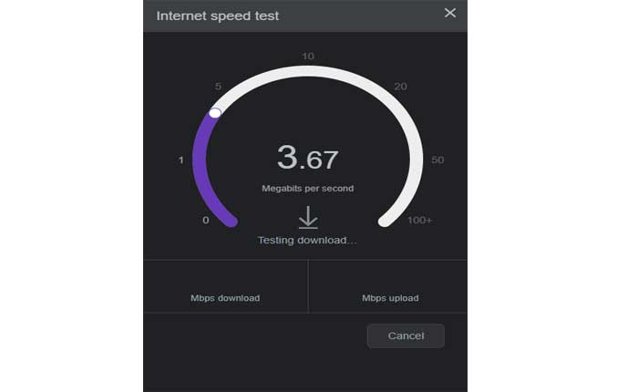 Verificar la velocidad de Internet