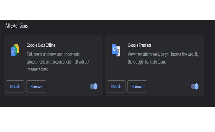 Deshabilitar las extensiones de Chrome