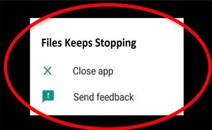 My Files keeps stopping error