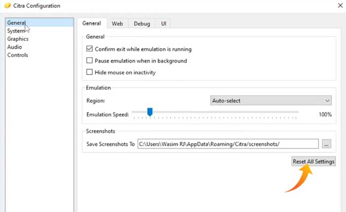 Error fatal de Citra