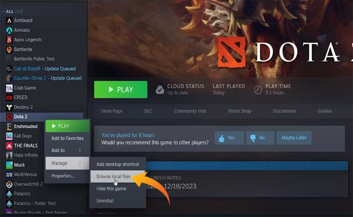 Dota 2 no puede hacer cola para emparejamiento