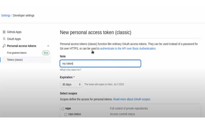 Cómo obtener un token de acceso personal en Github 