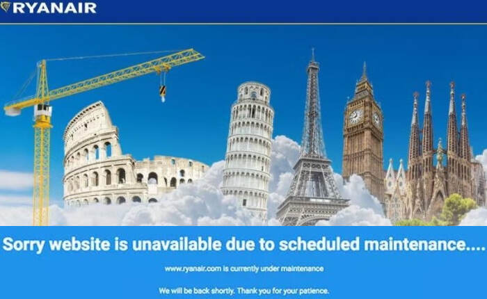 Sitio web de Ryanair