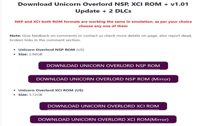 Cómo descargar Unicorn Overlord NSP 