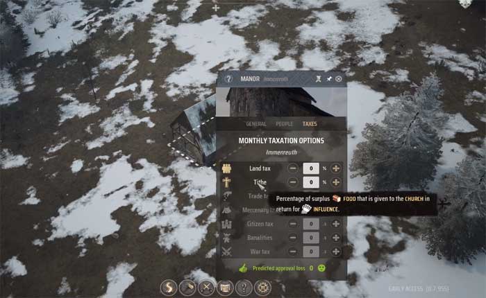   Impuestos a la gente en Manor Lords