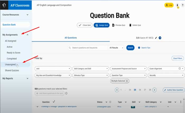 Cómo imprimir preguntas frecuentes y respuestas desde AP Classroom 