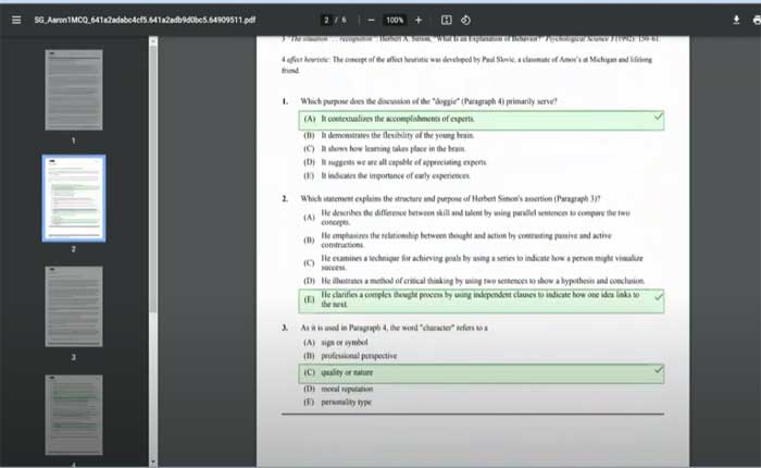 Cómo imprimir preguntas frecuentes y respuestas desde AP Classroom 