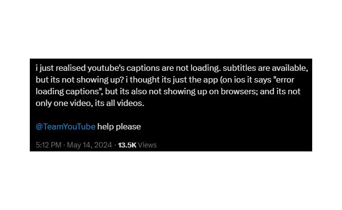 Cómo solucionar el error de Youtube al cargar subtítulos 