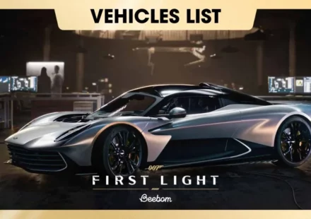 Vehicles in 007 First Light