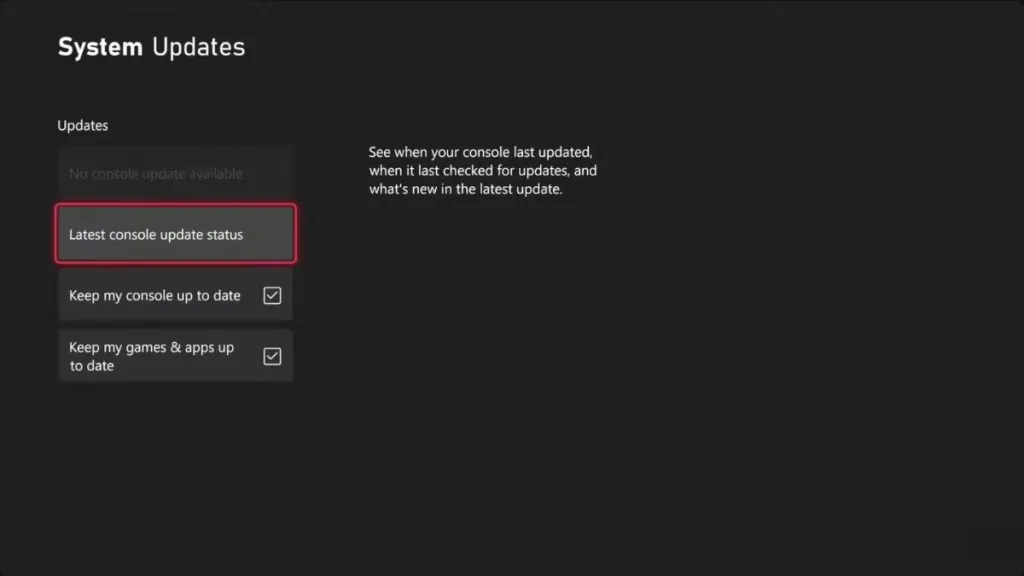 Actualizaciones del sistema Xbox