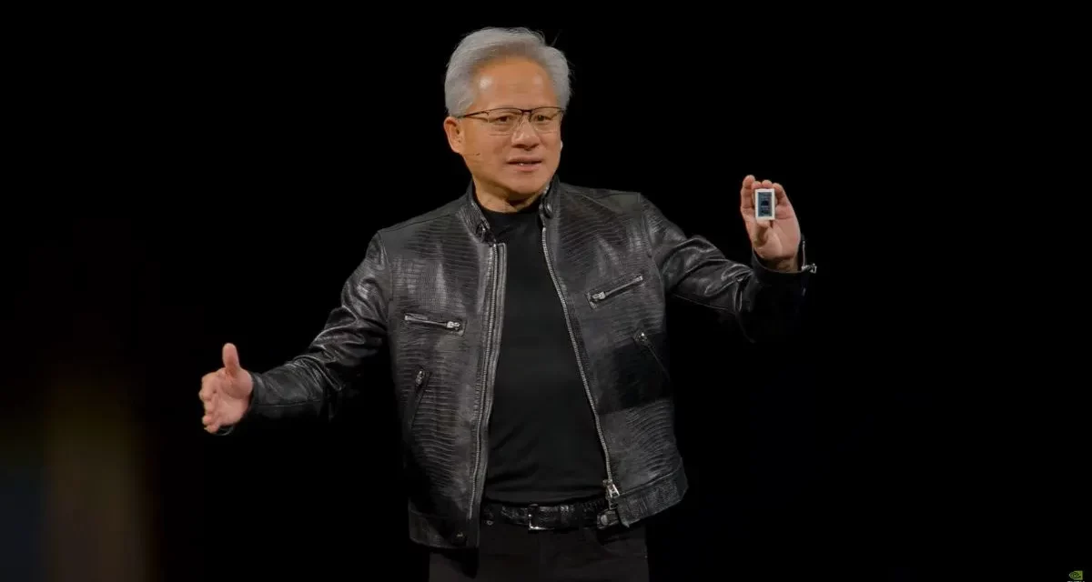 Jensen Huang revealing Nvidia RTX Spark