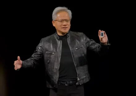 Jensen Huang revealing Nvidia RTX Spark