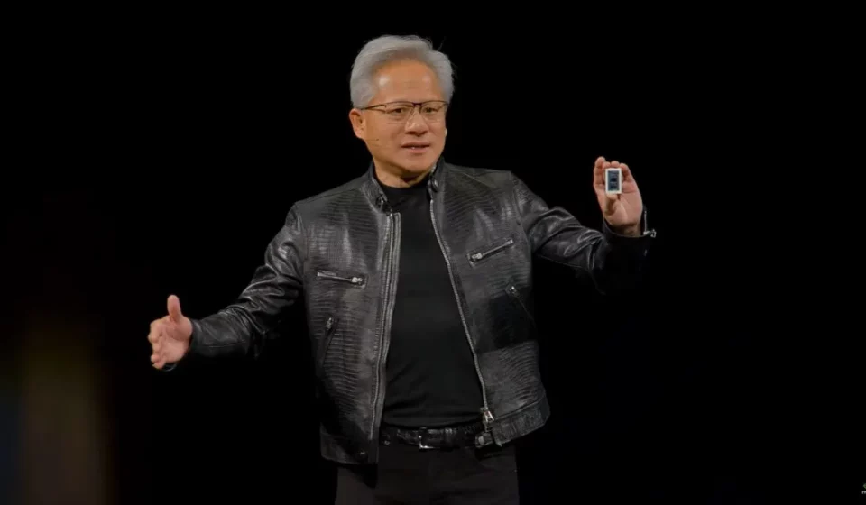 Jensen Huang revealing Nvidia RTX Spark