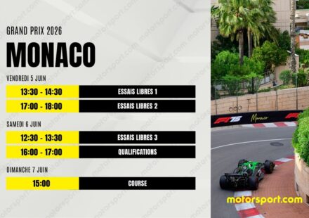 Le programme du GP de Monaco F1 2026 : dates, horaires et infos