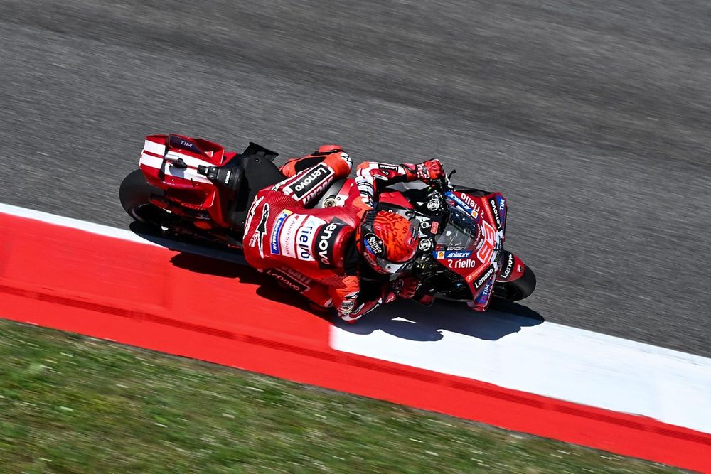 Marc Márquez percibe la falta de fuerza en su Ducati