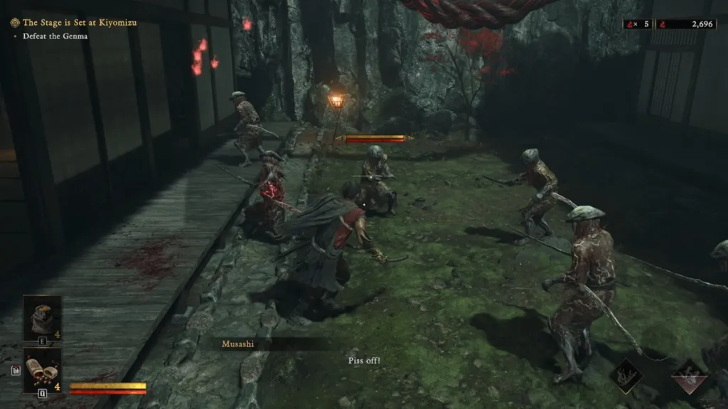 Poor enemy AI in Onimusha Way of the Sword