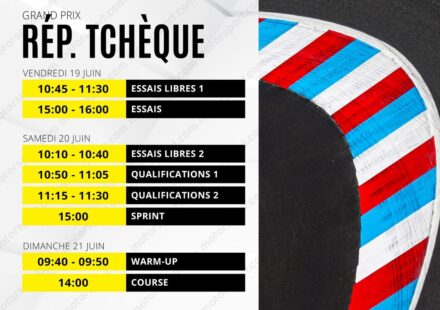 Le programme du GP de République tchèque MotoGP 2026