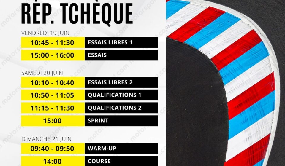 Le programme du GP de République tchèque MotoGP 2026