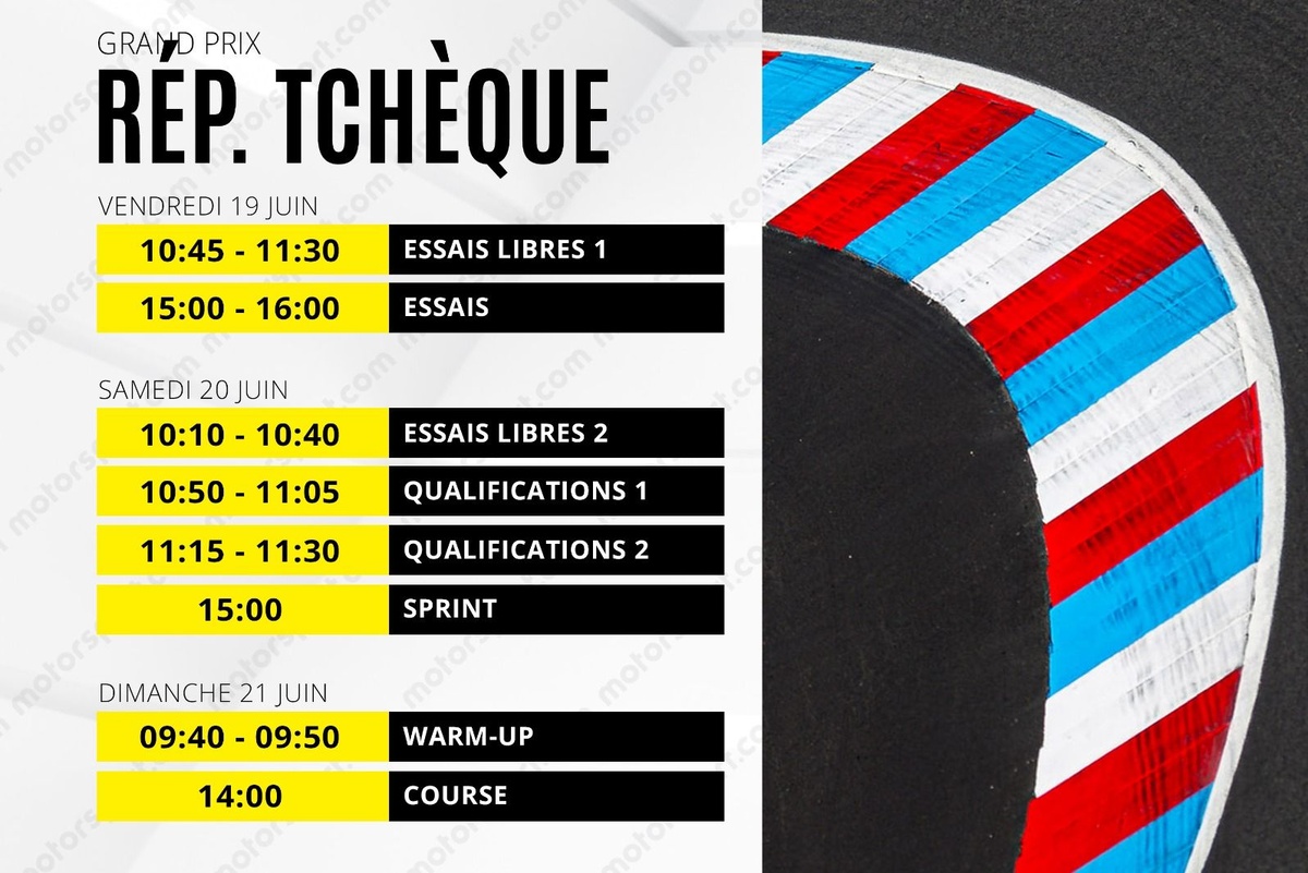 Le programme du GP de République tchèque MotoGP 2026