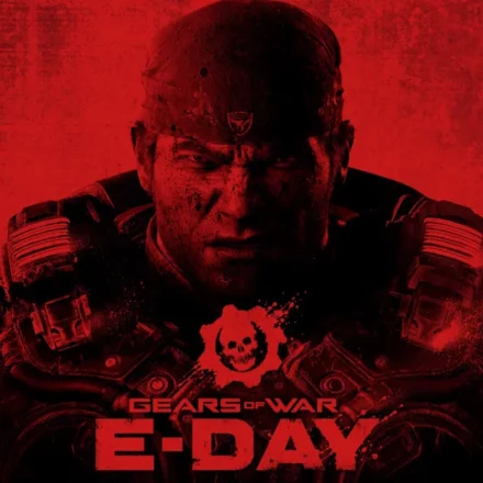 Gears of War E-Day poster featuring Marcus Fenix
