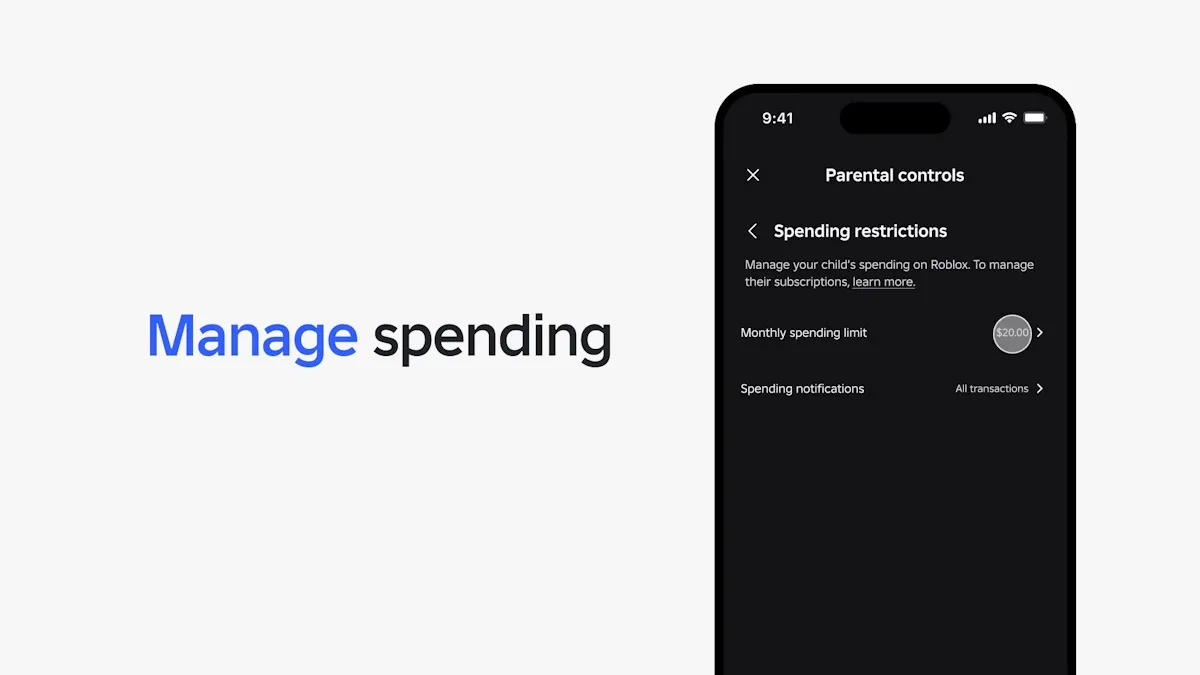 Adjust children money spending on Roblox