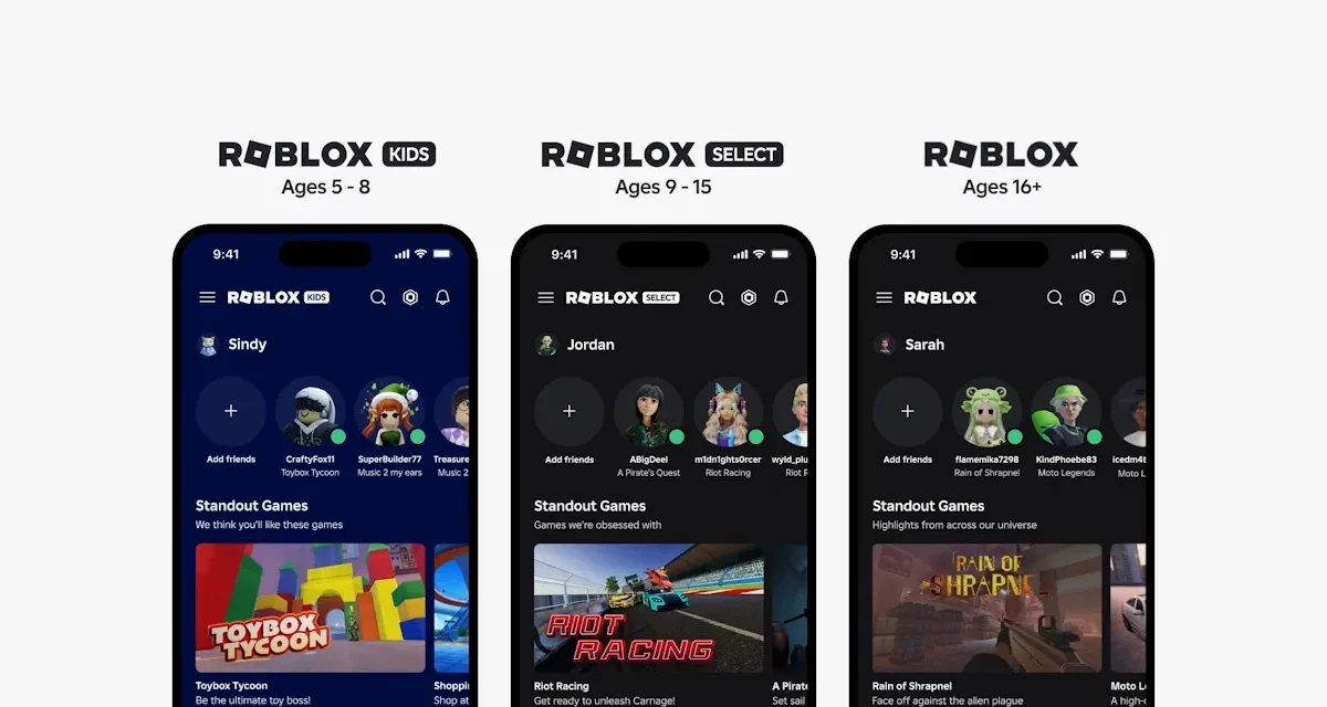 Roblox kids and select account rolls out