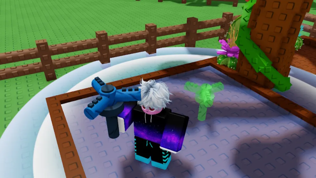 Using sprinkler Grow a Garden 2