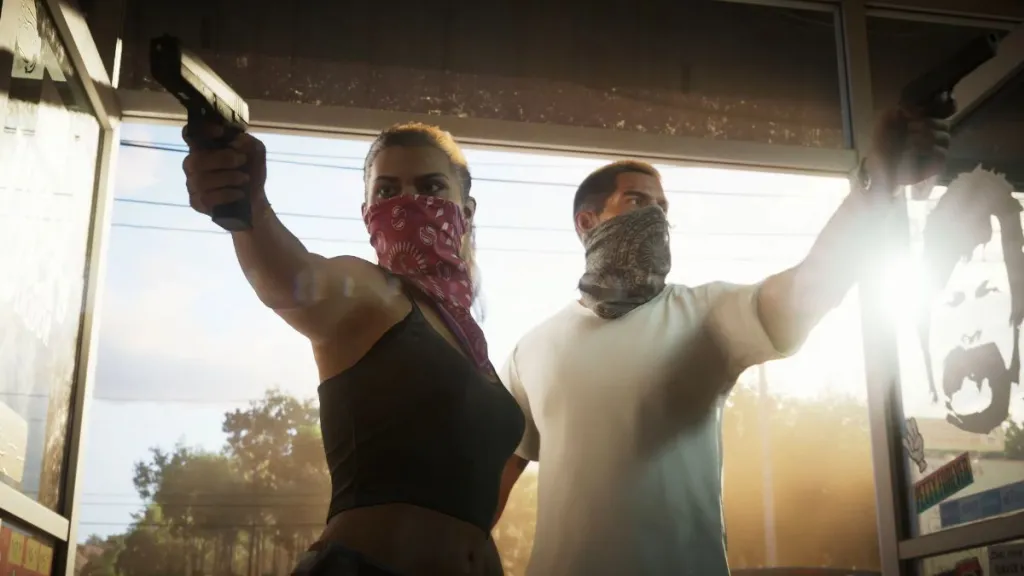 Jason y Lucía en el primer tráiler de GTA 6