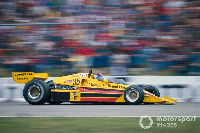 Hans Heyer en la pista