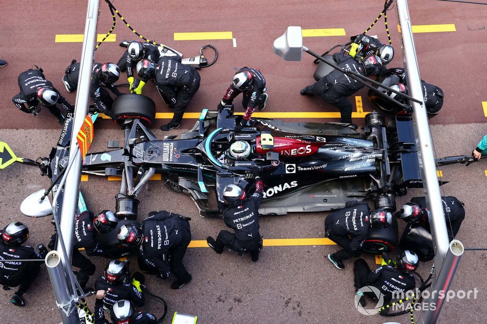 Bottas en la pista