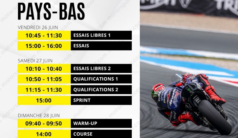 Le programme du GP des Pays-Bas MotoGP 2026