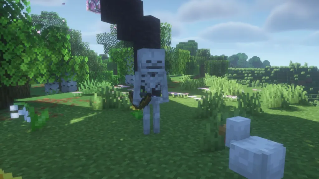 Use Skeleton bones for Bone Meal to get White Dye in Minecraft