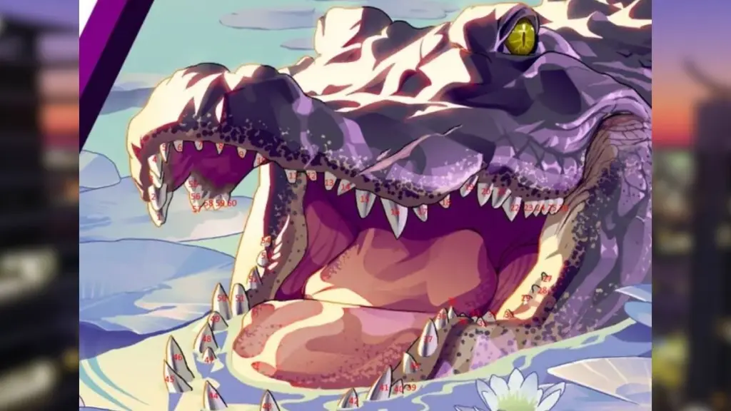 Alligator con 60 dientes