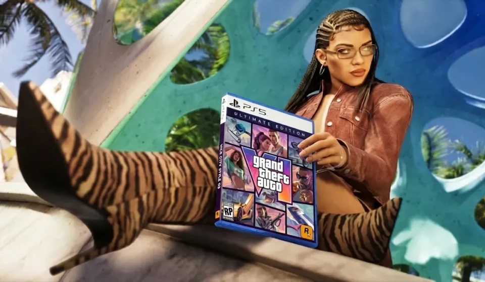 Lucia with GTA 6 PS5 Disc