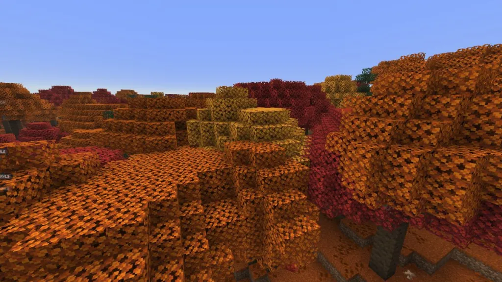 Árboles de poplar en Minecraft
