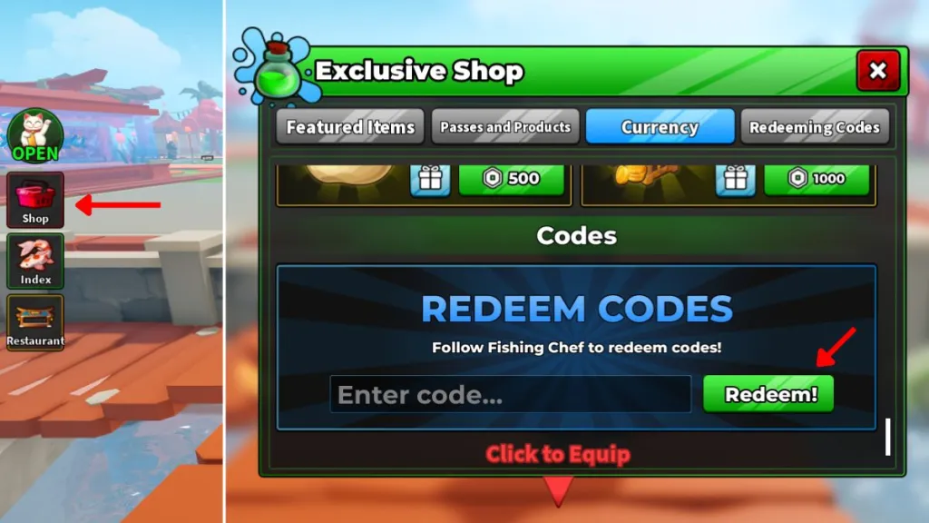 Redimir códigos en Fishing Chef