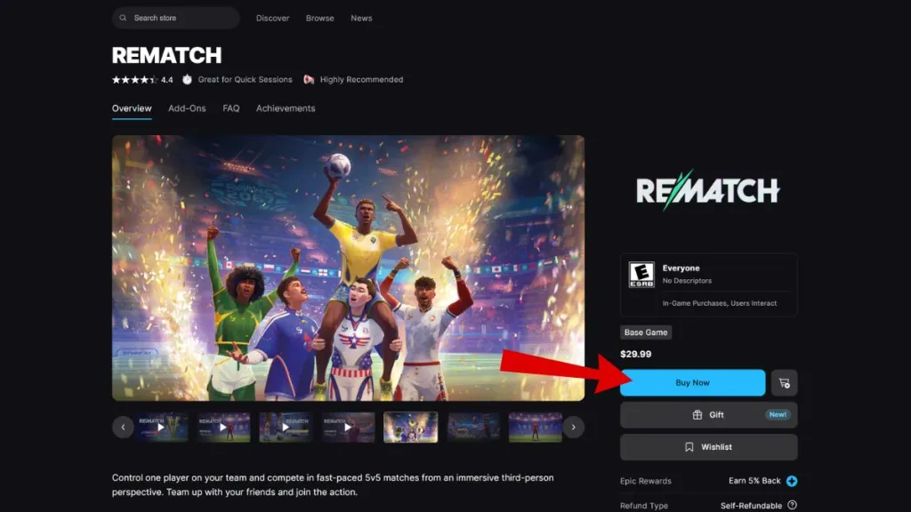 Fortnite Rematch Epic Games Store