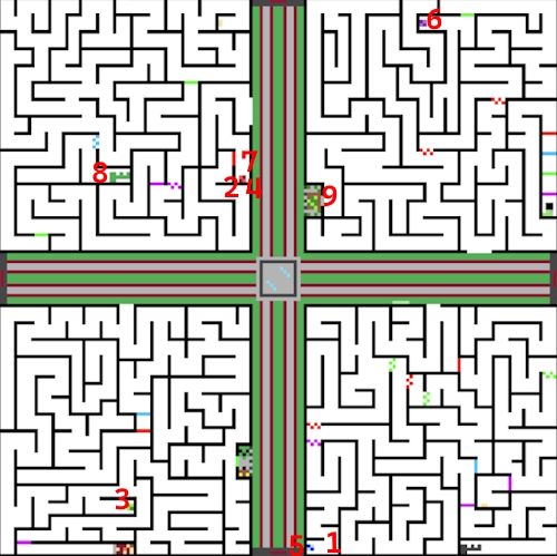 Ruta a la llave del alcantarillado